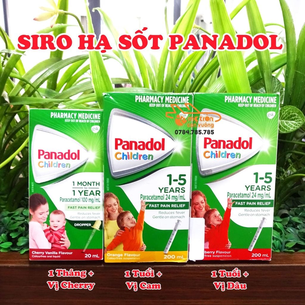 Siro giảm đau, hạ sốt Panadol vị cherry (1 tháng+)