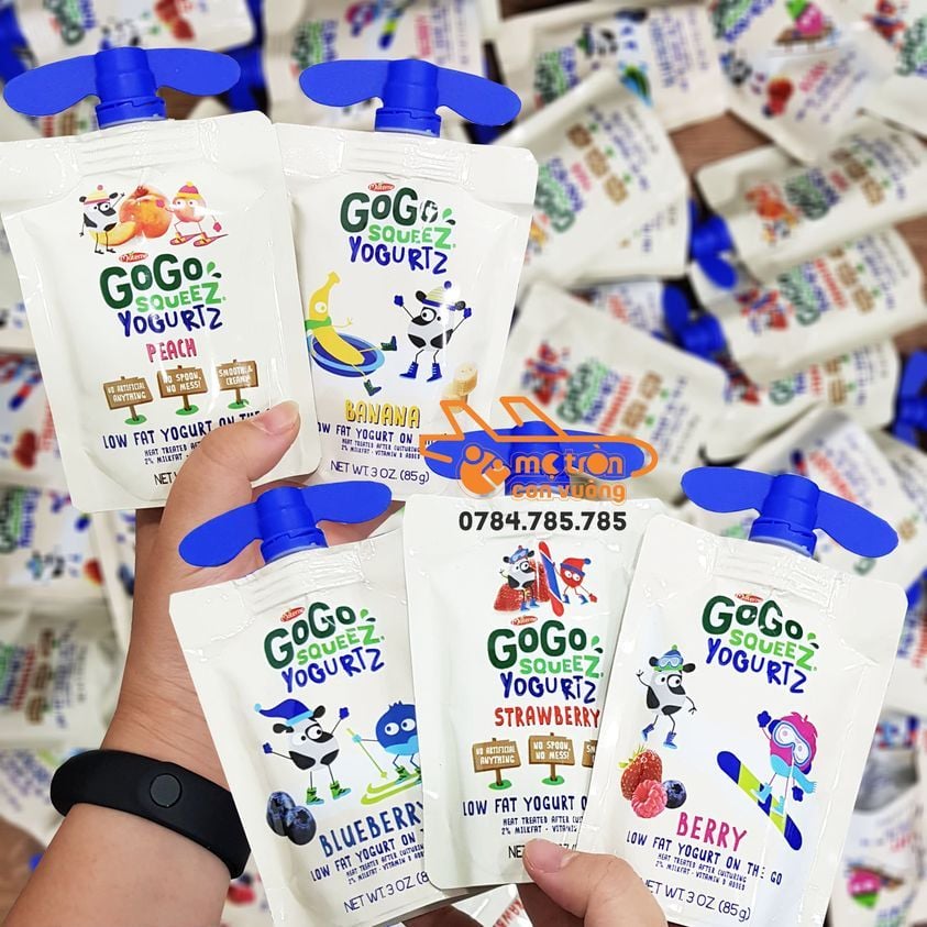 Sữa chua túi Gogo Squeez vị đào 85g