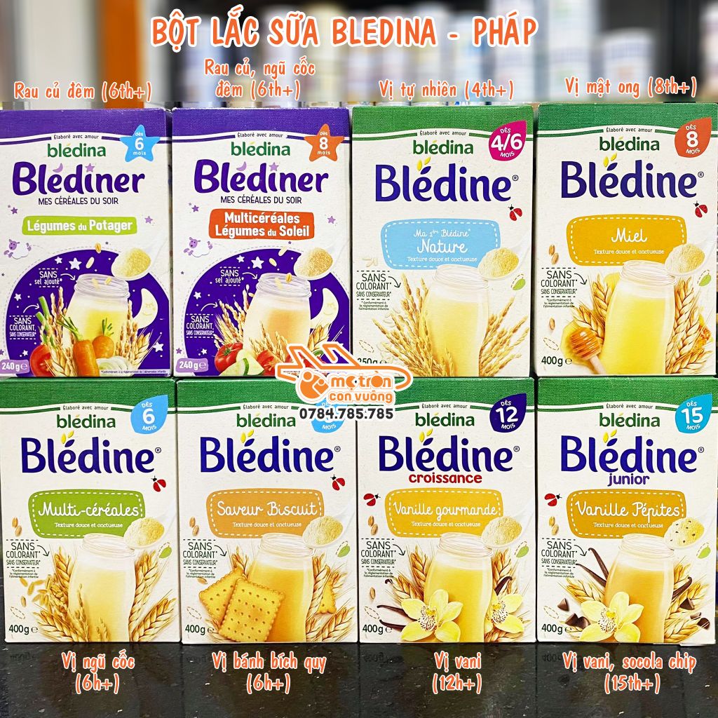 Bột lắc sữa Bledina vị bánh bích quy 400gr (6 tháng+)