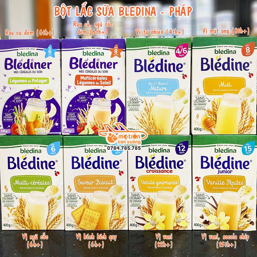 Bột lắc sữa Bledina vị ngũ cốc, rau củ 240gr (8 tháng+)