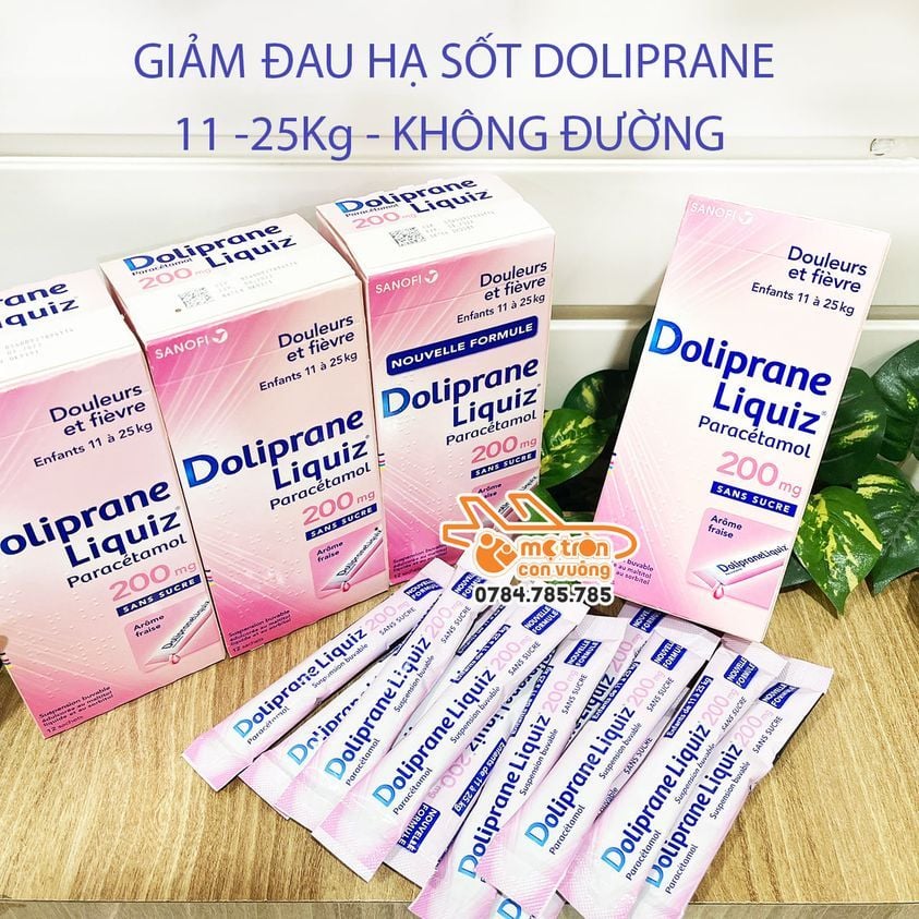 Hạ sốt Doliprane dạng gói 200mgx12