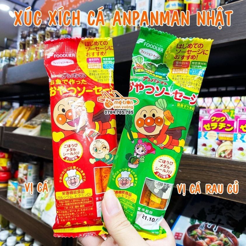 Xúc xích cá Anpanman Nhật 4c