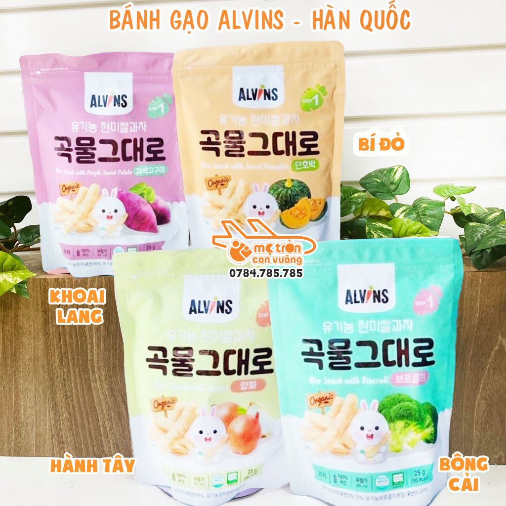Bánh gạo lứt ăn dặm hữu cơ cho bé vị bí ngô 25g
