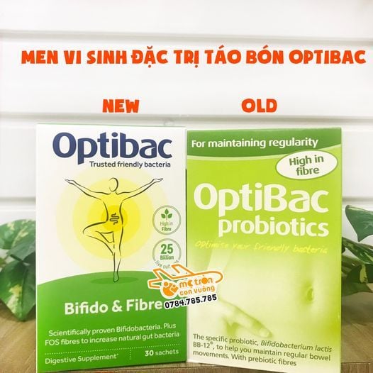 Men vi sinh đặc trị táo bón Optibac 30 gói (12 tháng+)