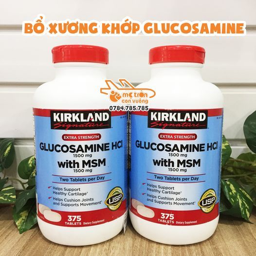 Viên uống bổ xương khớp Glucosamine MSM Kirkland 375 viên