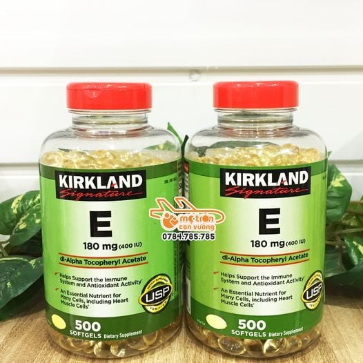 Viên uống Vitamin E Kirkland Signature 180mg 400 IU - 500 viên