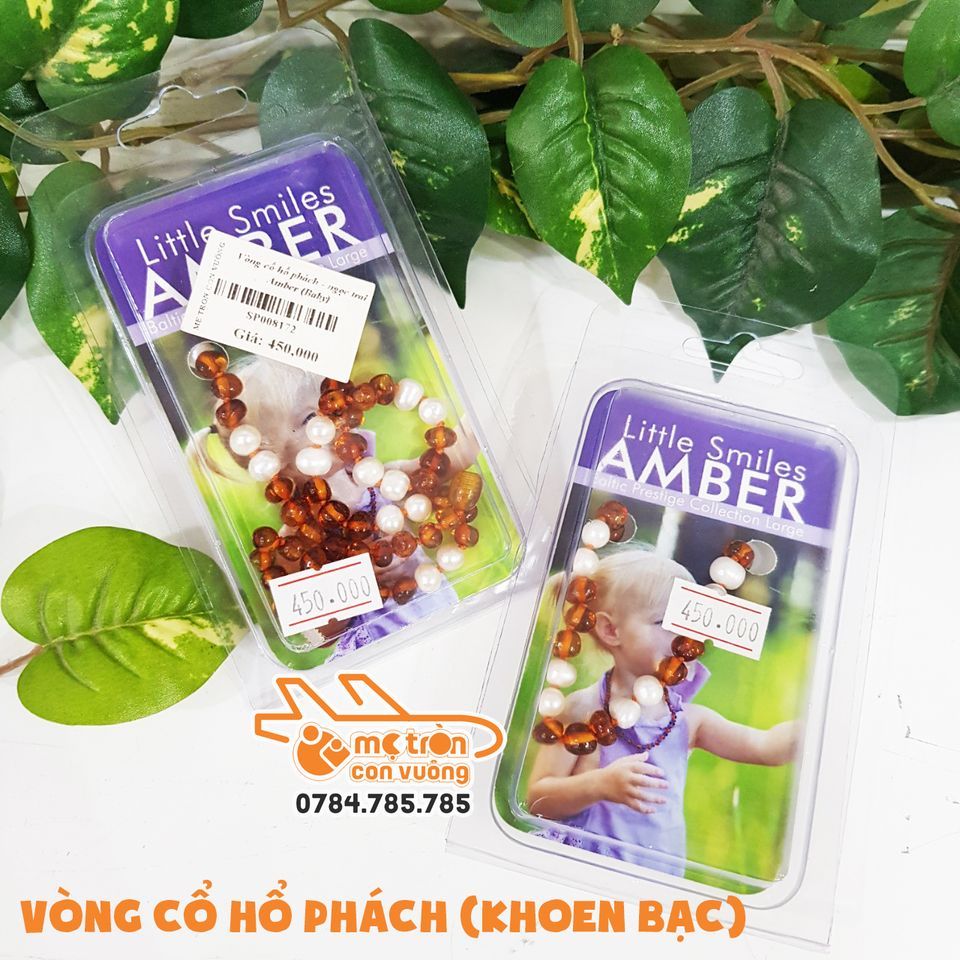 Vòng cổ hổ phách - ngọc trai Amber (Baby)