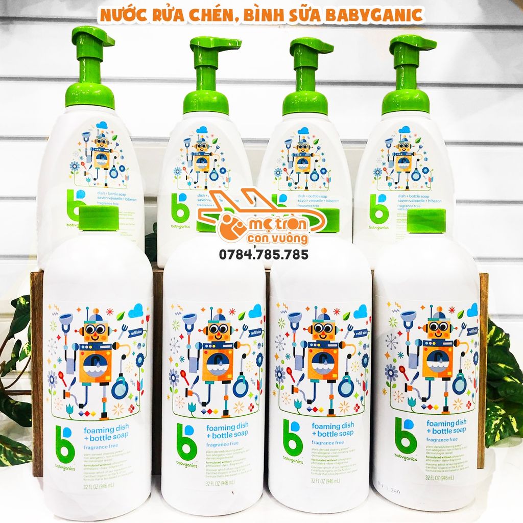 Nước rửa bình Babyganics - 946 ml