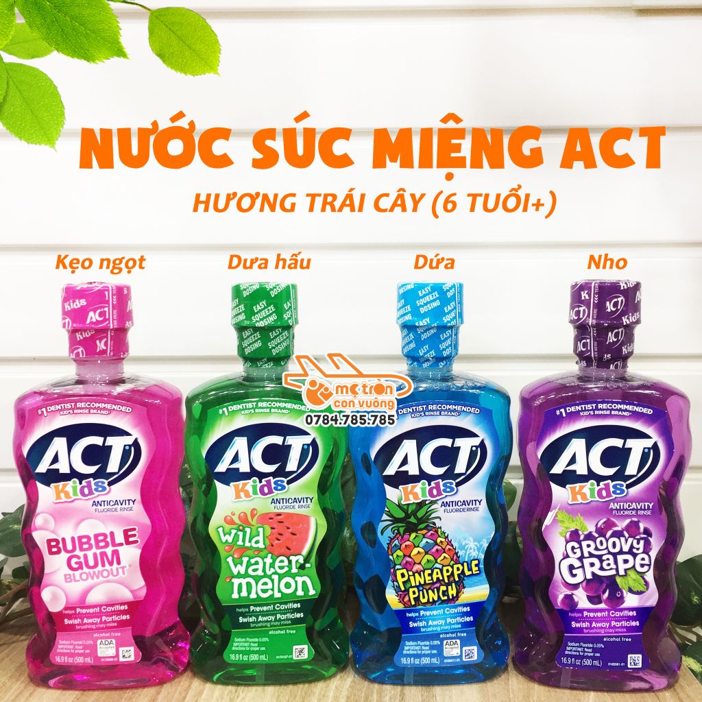 Nước súc miệng Act Kids Mỹ vị Dứa 500ml