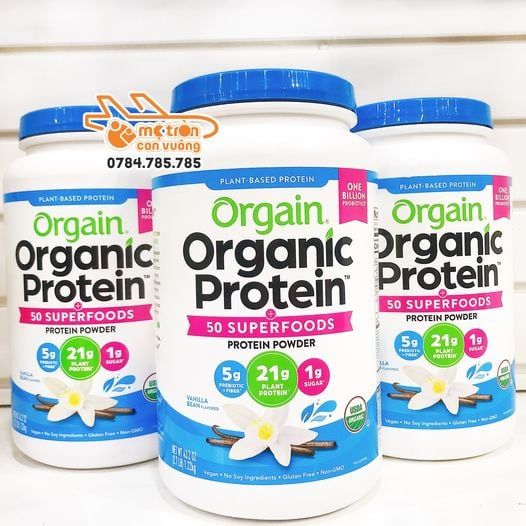 Bột dinh dưỡng Organic Protein vị Vanilla - 1.22kg