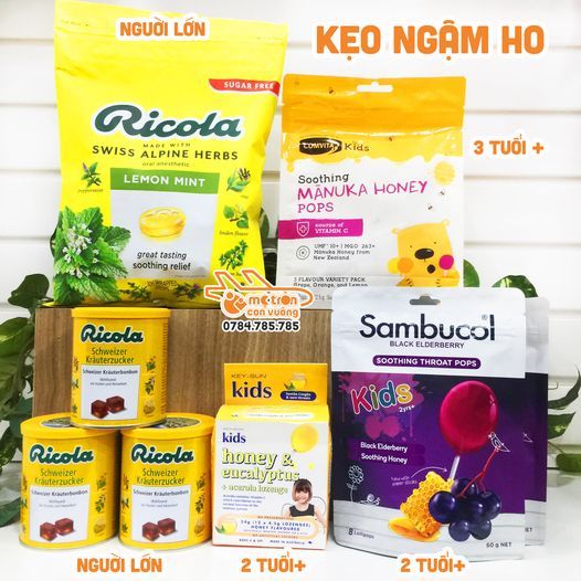 Kẹo Ngậm Ho Ricola Mỹ - 105 viên