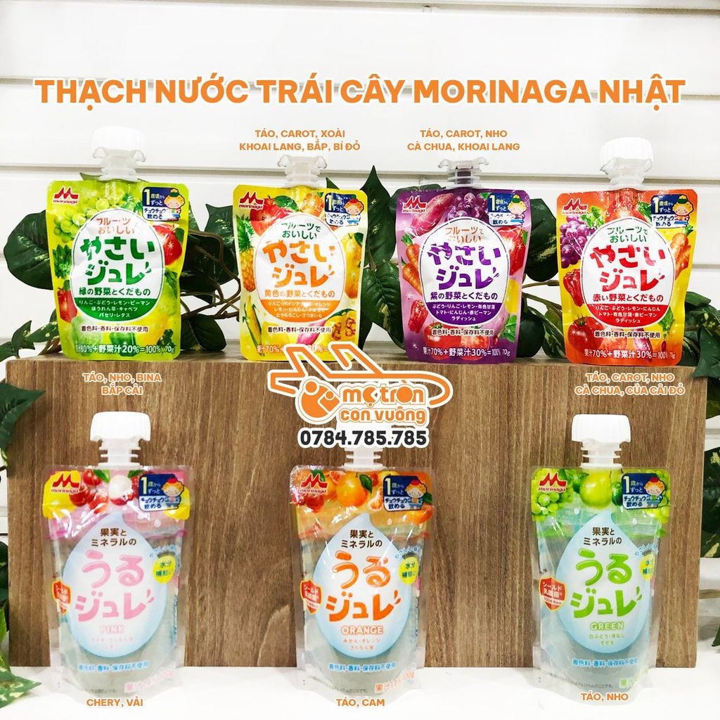 Thạch nước Morinaga vị cam quýt (1 tuổi)