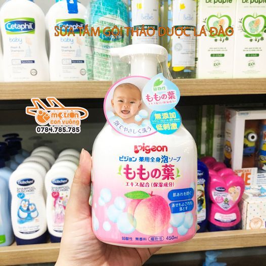 Sữa tắm gội dược liệu lá đào Pigeon 450ml