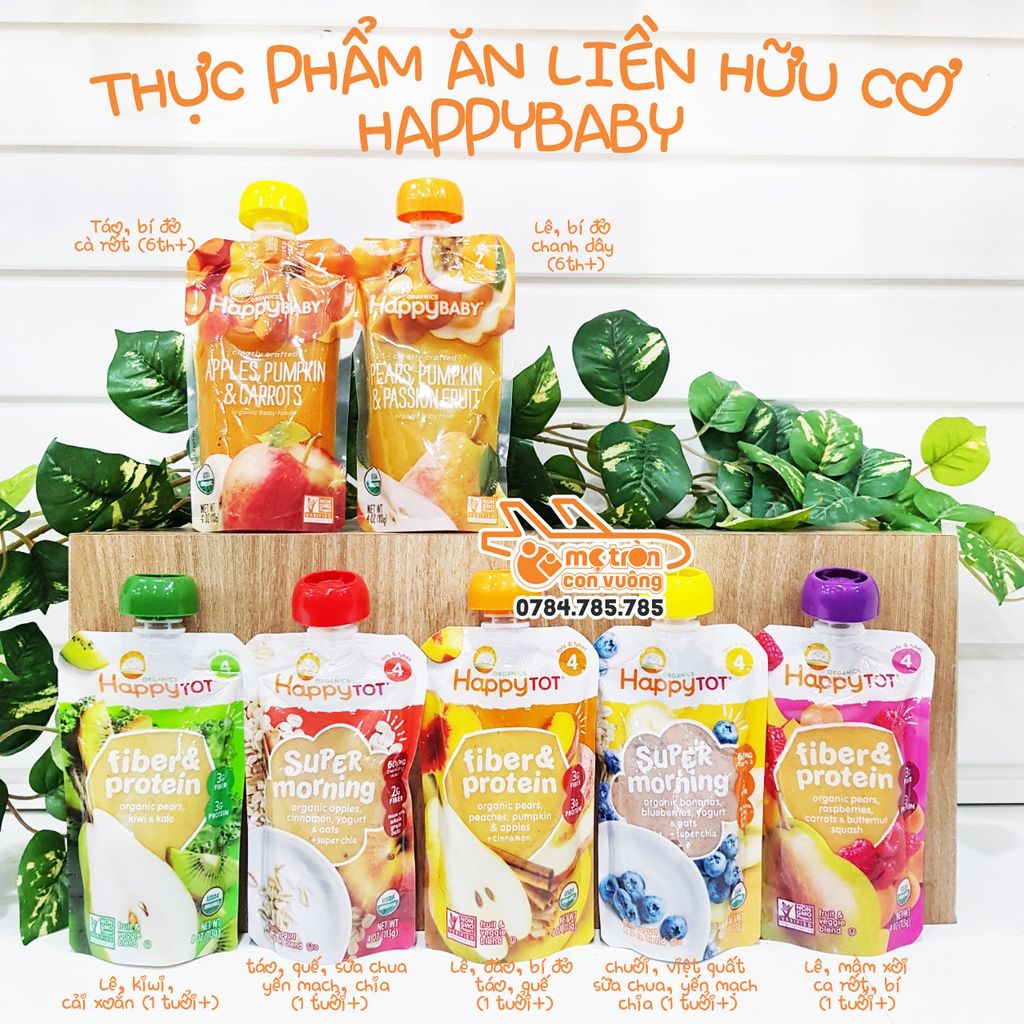 Trái cây nghiền Happy Tot (1 tuổi +)