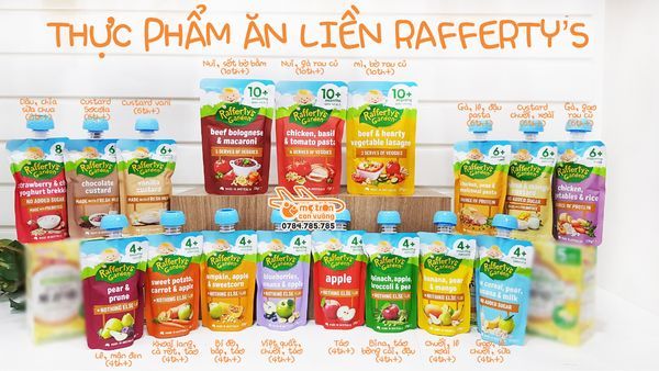 Thực phẩm ăn liền Raffertys (6 tháng+)