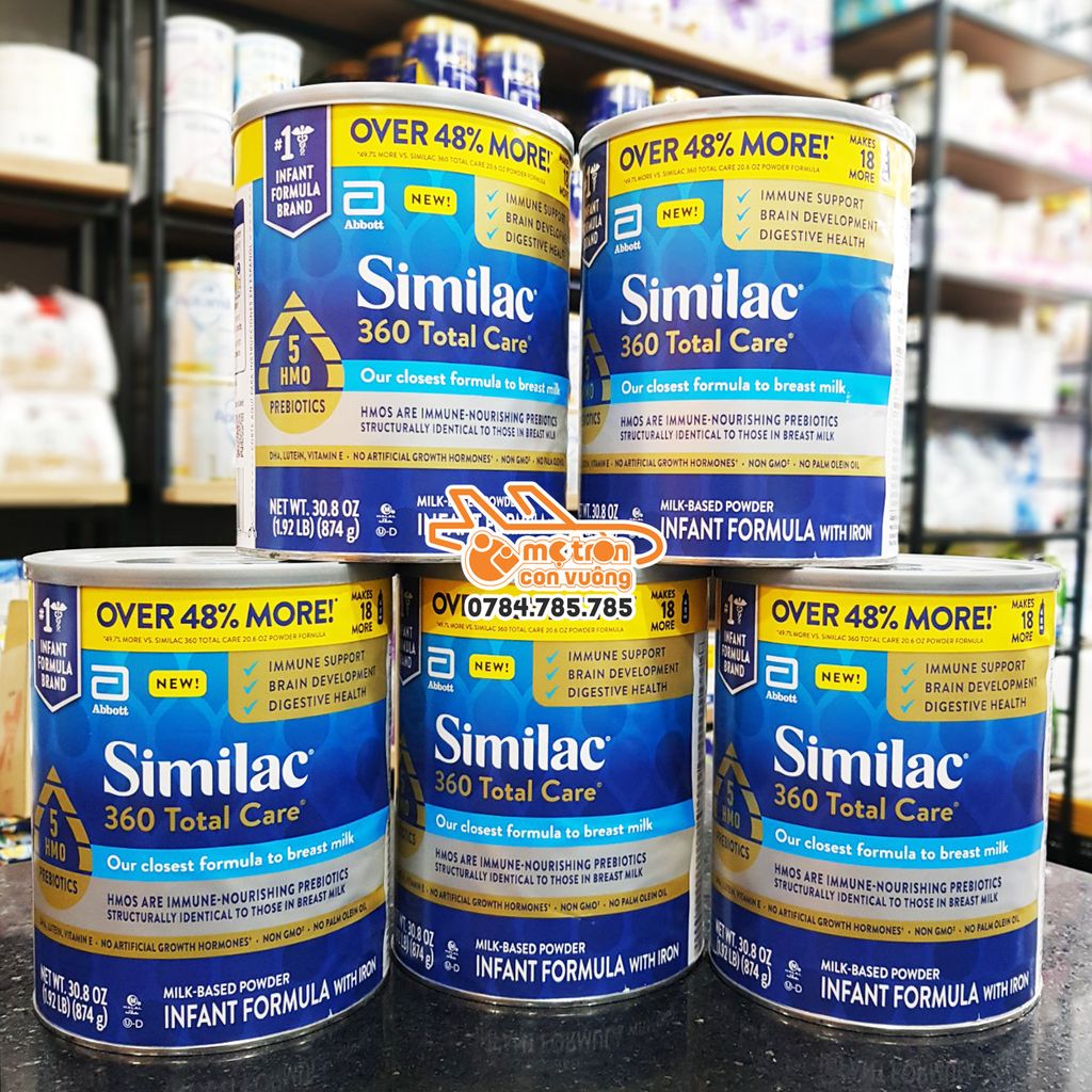 Sữa bột Similac 360 total Care 5 HMO Prebiotics 784g (0-12 tháng)