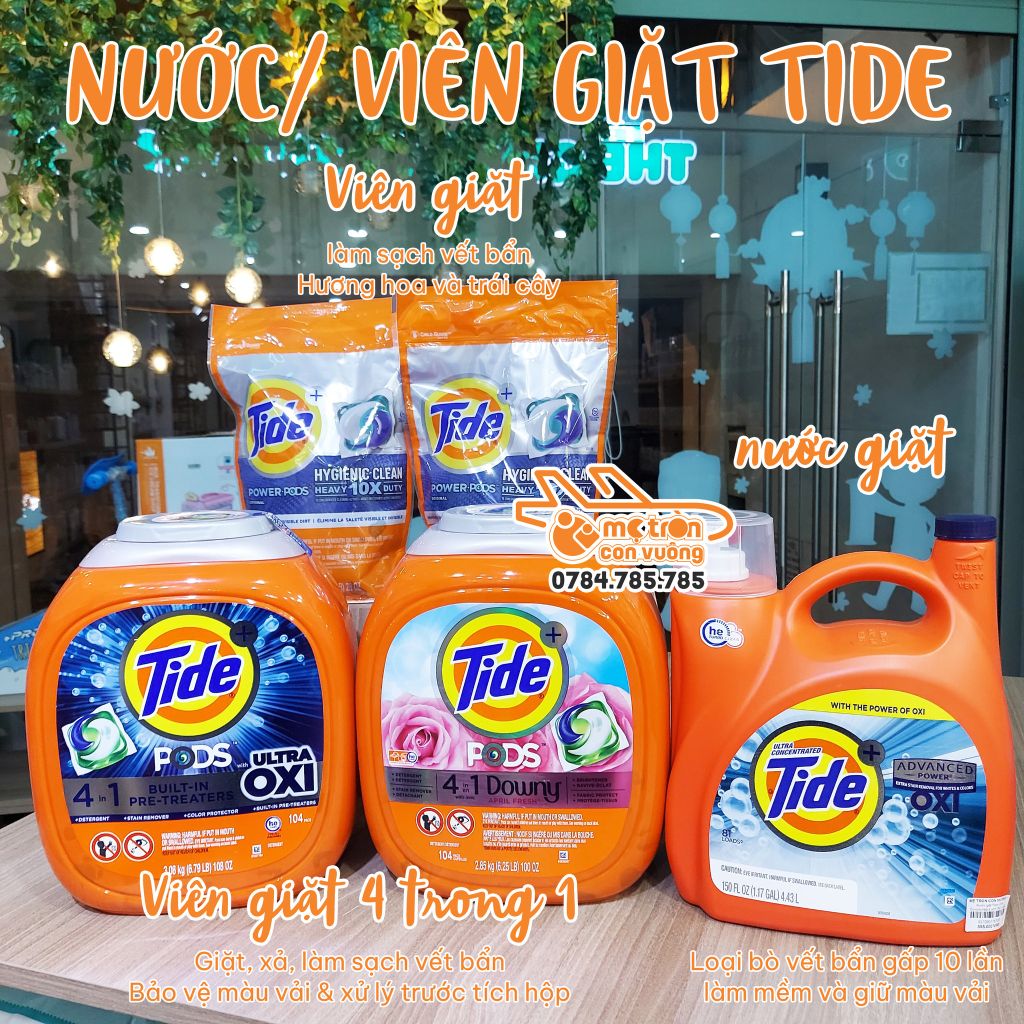 Viên giặt Tide Pods Downy 4in1 (2,85kg - 104 viên)