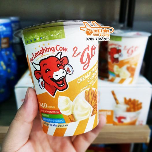 Bánh chấm pho mai con bò cười Mỹ