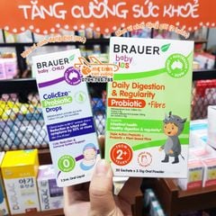 Men vi sinh và chất xơ Brauer baby kids - 30 gói x 3,15g (2y+)