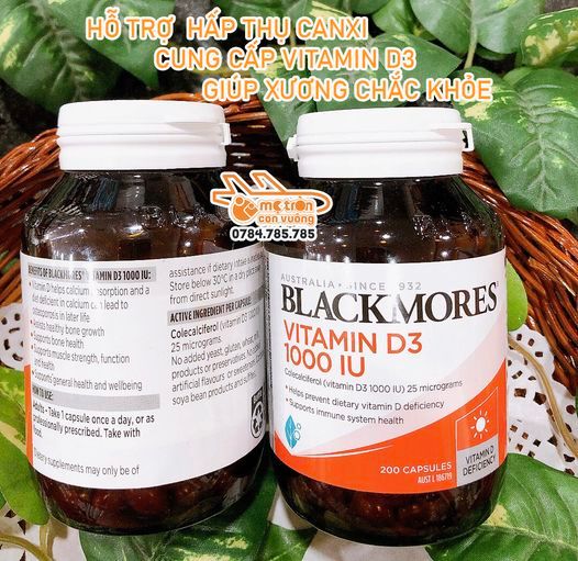 Vitamin D3 1000IU Blackmores 200 viên