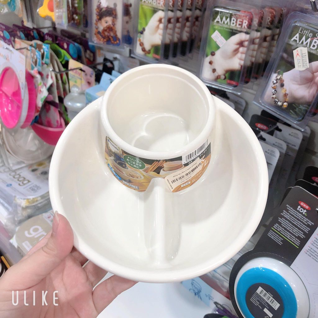 Khay ăn chia 3 ngăn (trắng)