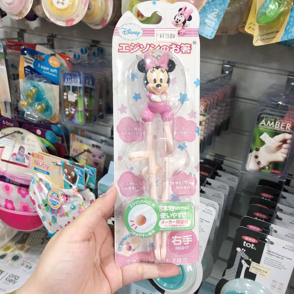 Đũa tập ăn Disney Minnie (hồng)