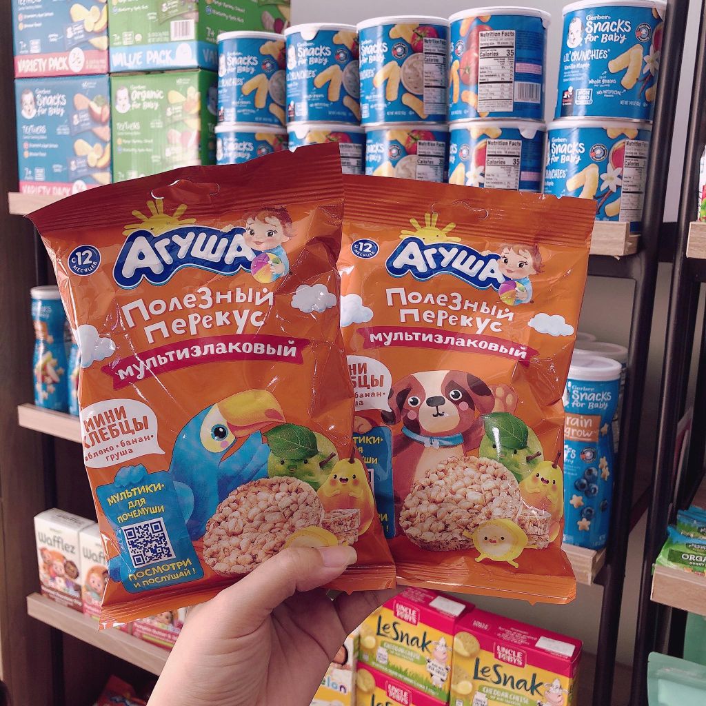 Bánh gạo Agusha vị táo, chuối, lê (+12 tháng)