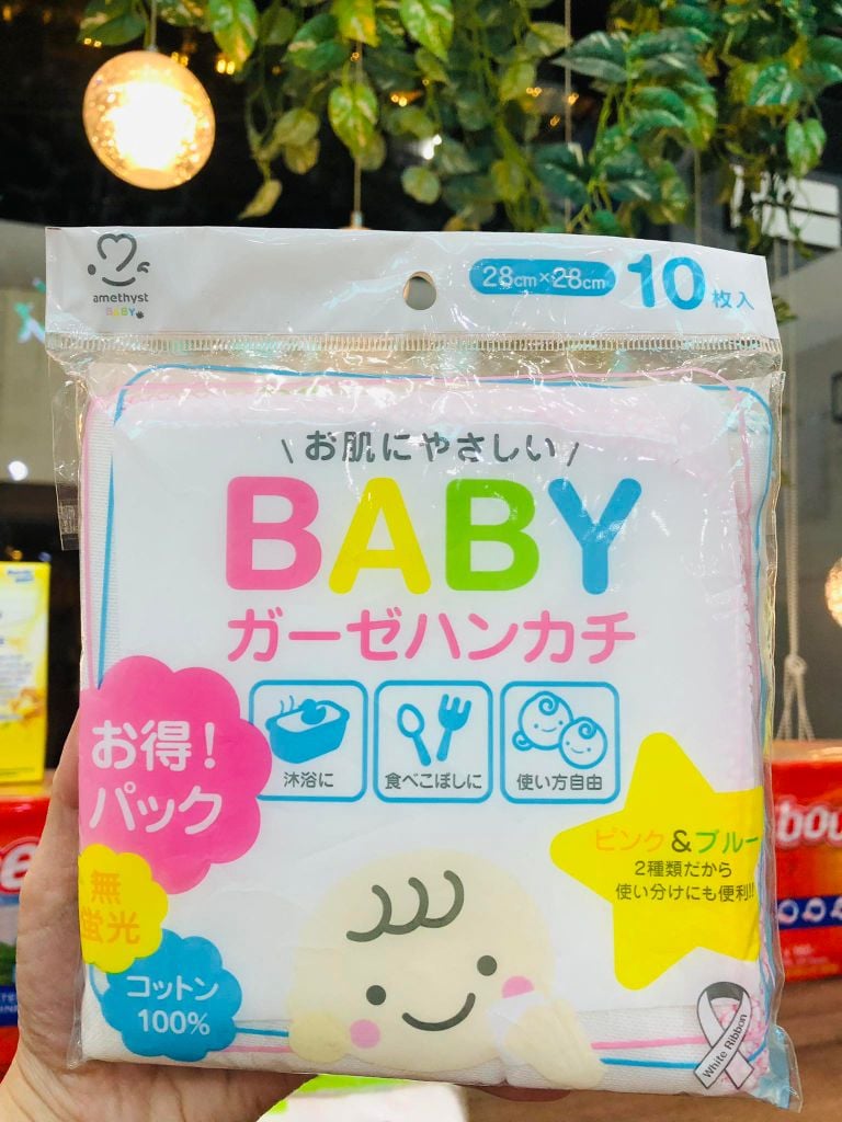Set 10 khăn mặt Baby Nhật 28x28