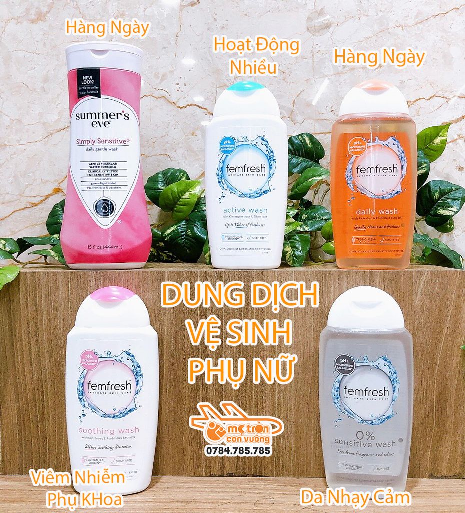 Dung dịch vệ sinh phụ nữ cho người vận động Femfresh 250ml