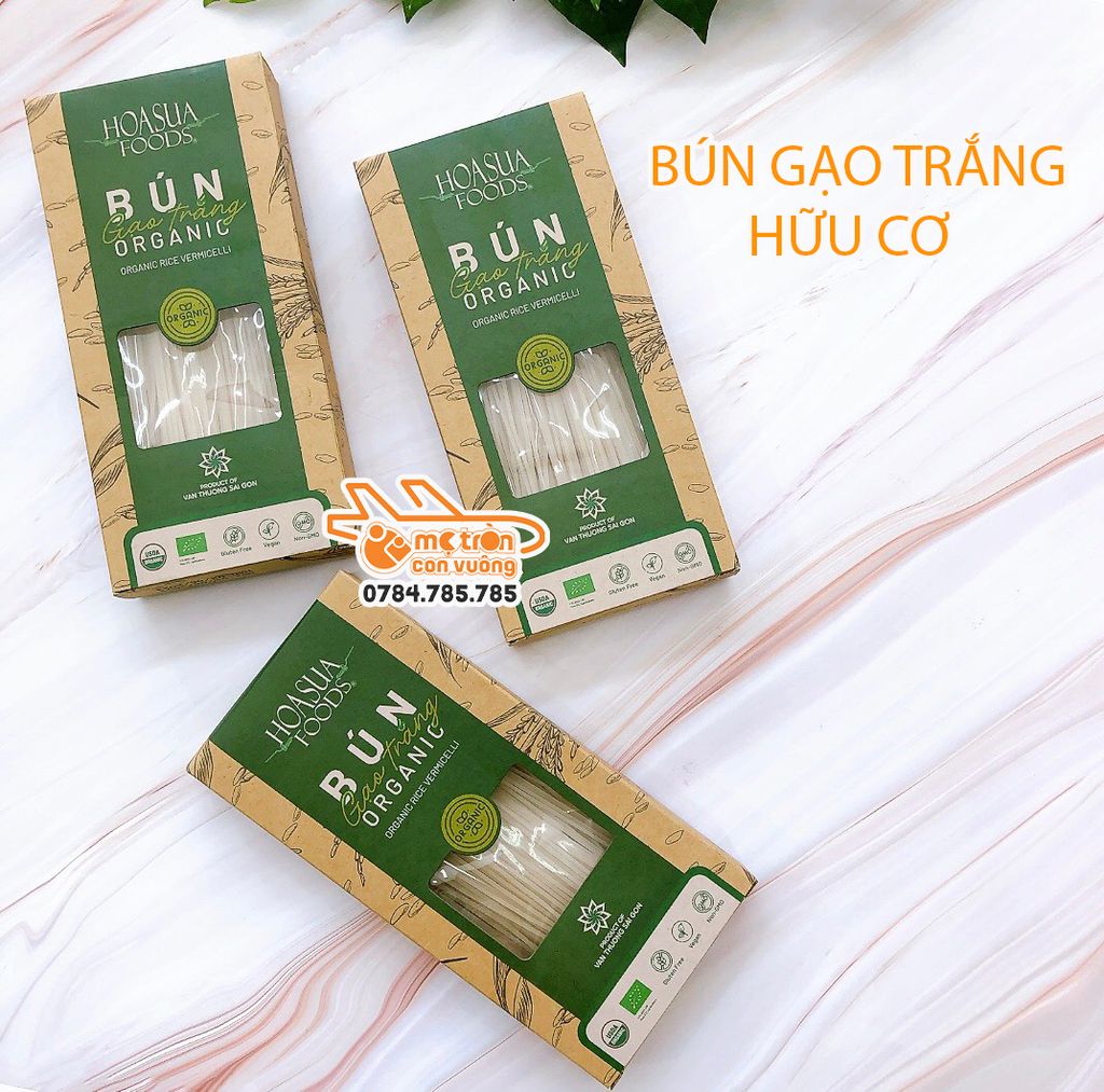 Bún gạo trắng Hoa sữa hữu cơ - 250g