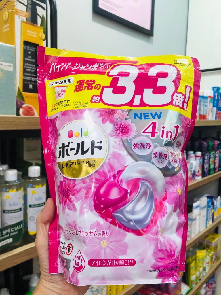 Viên giặt xả 4in1 Gel Bold Nhật - 39 viên