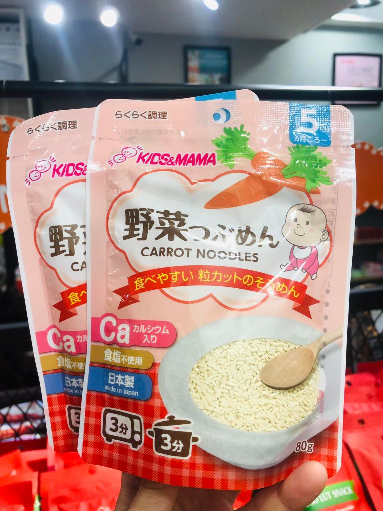 Mì Somen cắt vụn Kids & Mama bổ sung canxi vị cà rốt - 5th+