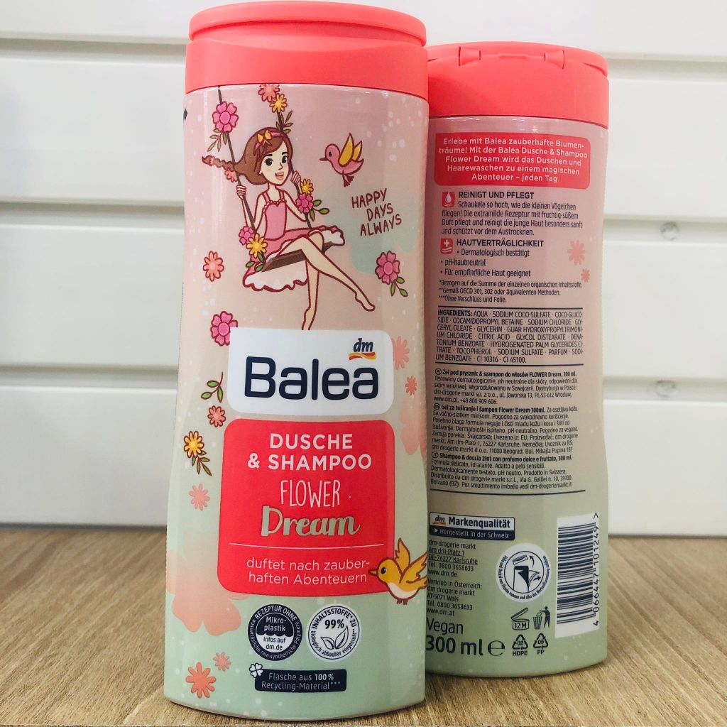 Sữa tắm & Dầu gội Balea bé gái hương hoa ngọt ngào - 300ml