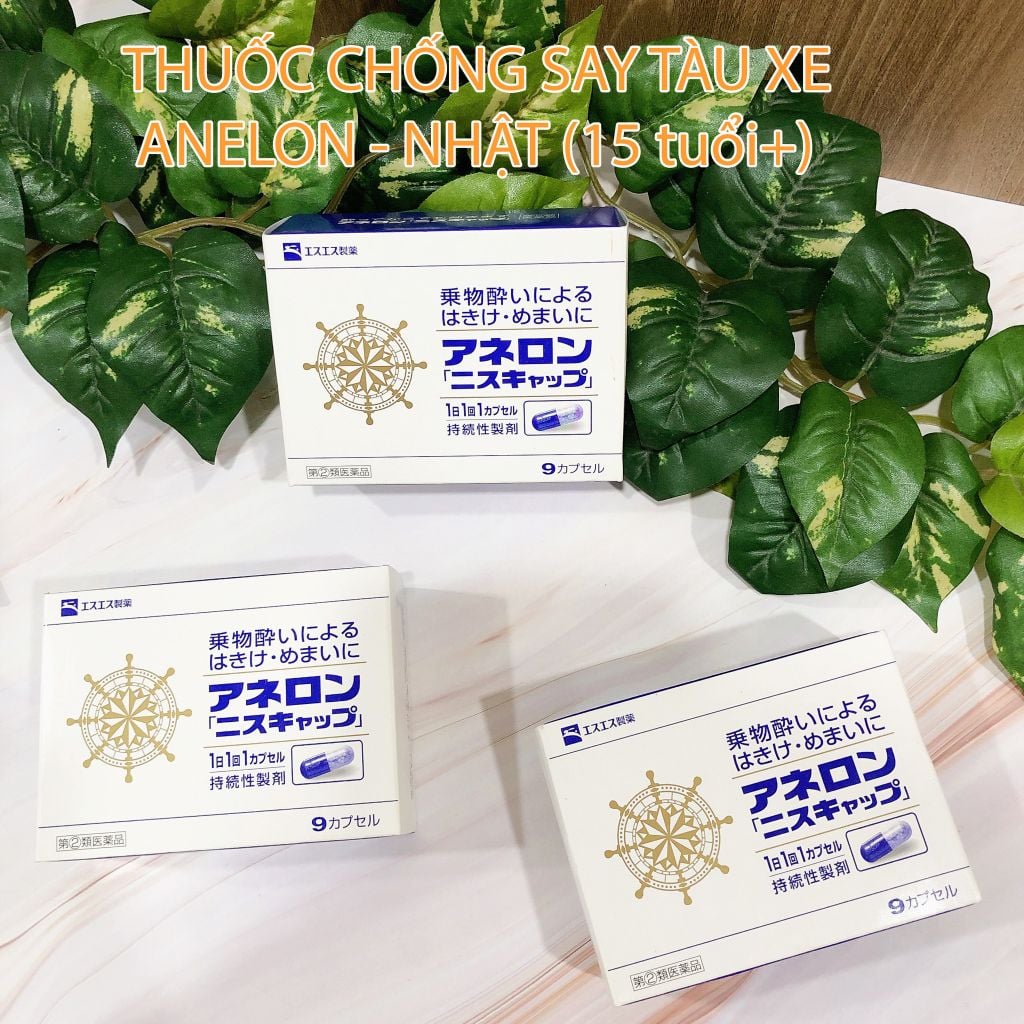 Viên uống chống say tàu xe Anerol Nhật - 9 viên (15 tuổi+)