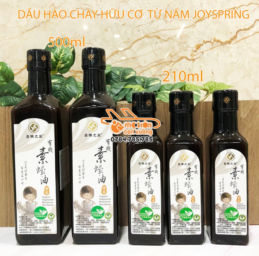Dầu hào chay hữu cơ từ nấm joyspring 210ml - Hàng nhập khẩu