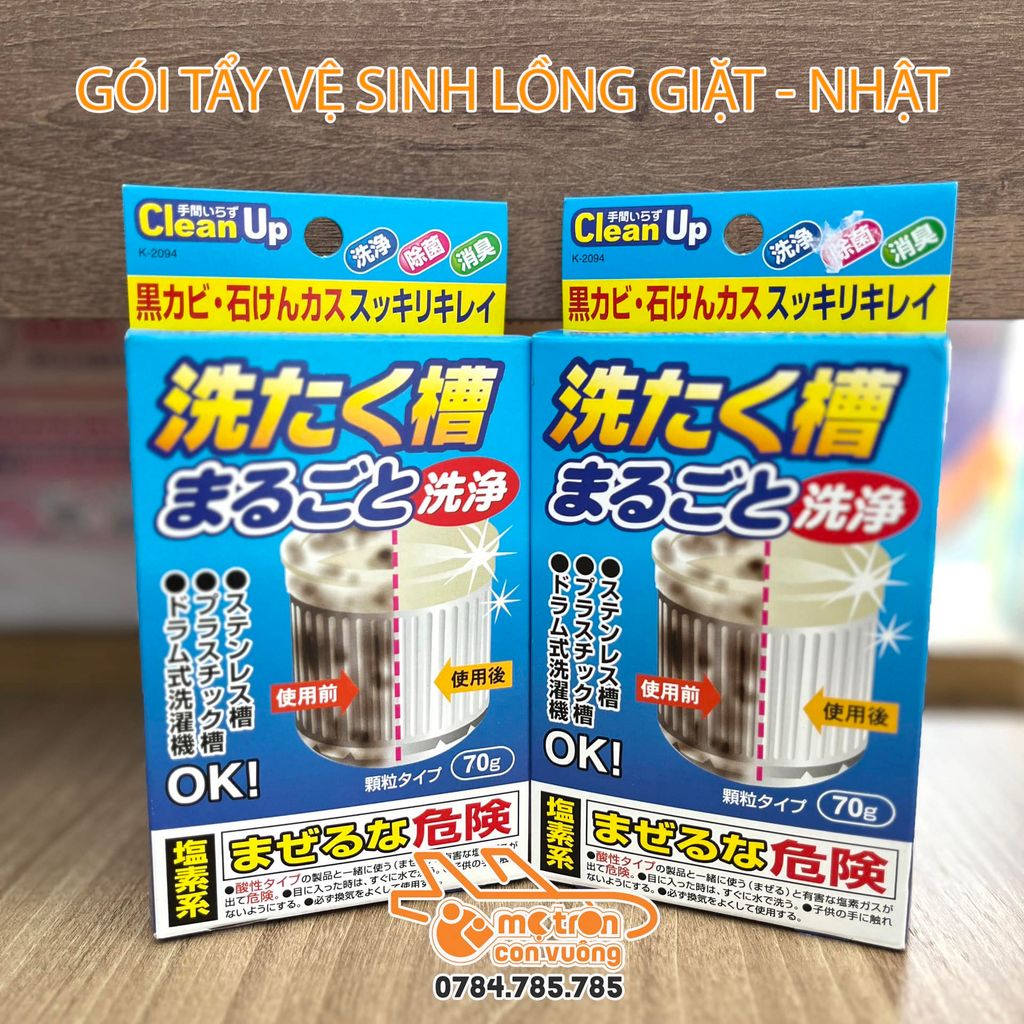 Gói Tẩy Vệ Sinh Lồng Giặt Dạng Bột Nhật 70g