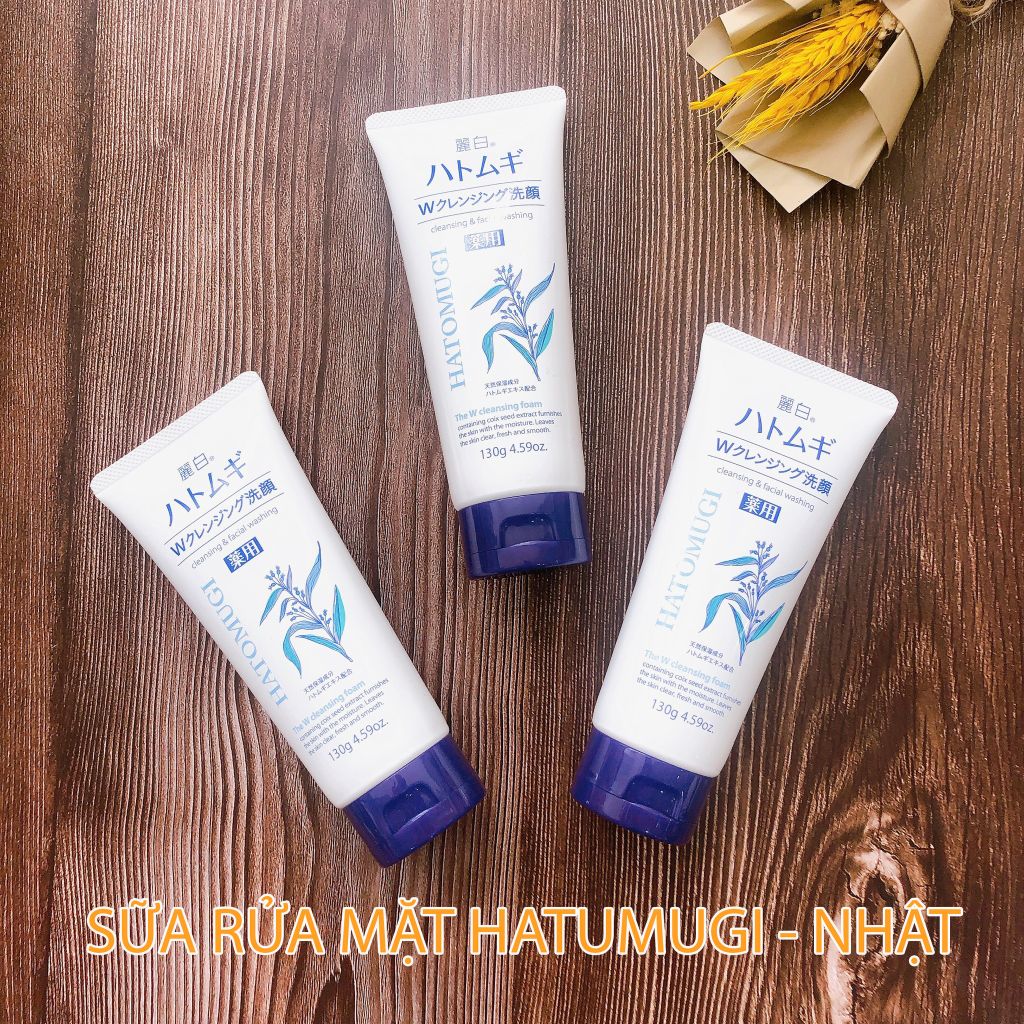 Sữa rửa mặt ý dĩ Hatomugi Naturie 130g - Nhật Bản