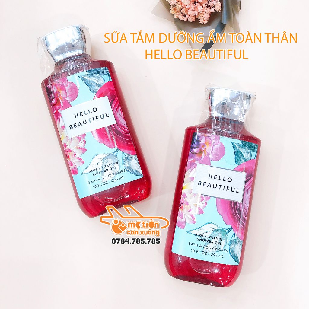 Sữa tắm dưỡng ẩm toàn thân Hello Beautiful Mỹ - 295ml
