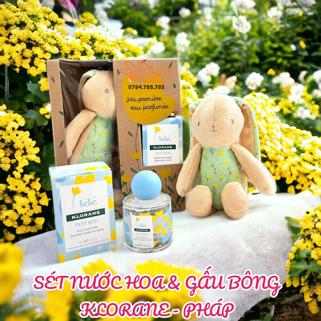 Sét nước hoa & gấu bông Klorane