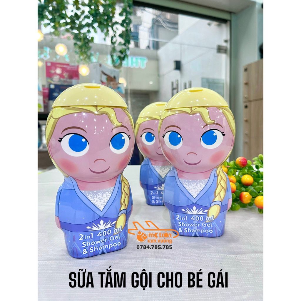 Sữa tắm gội Frozen Elsa cho bé gái 400ml (3 tuổi+)