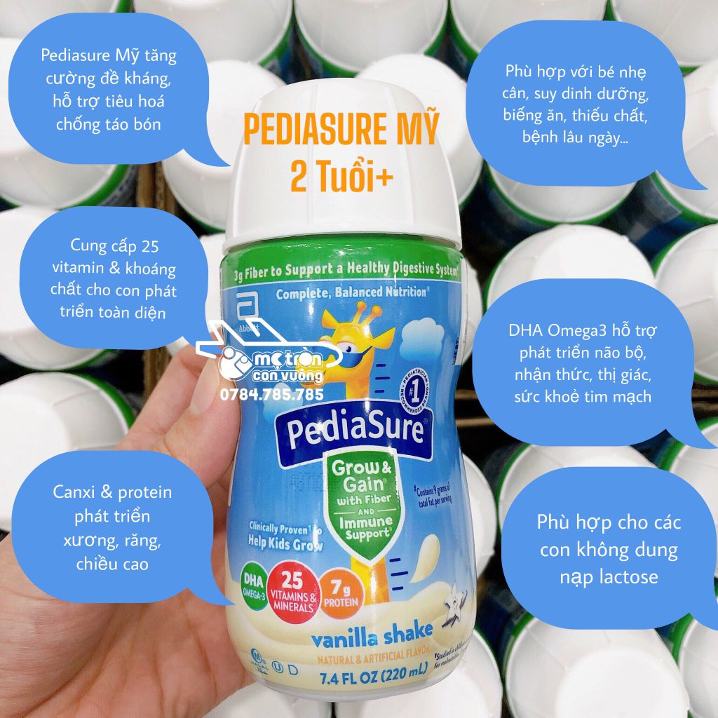 Sữa nước Pediasure Fiber Mỹ 220ml