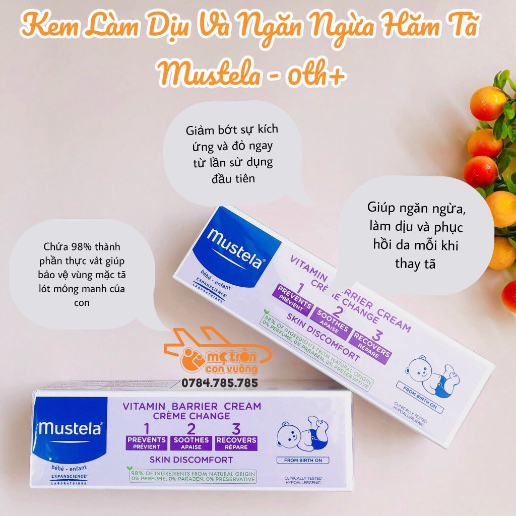 Kem dưỡng da chống hăm tã Mustela Pháp 50 ml (0 th+)