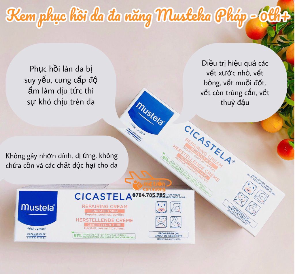 Kem dưỡng da mặt và toán thân Mustela Pháp 40 ml (0 th+)