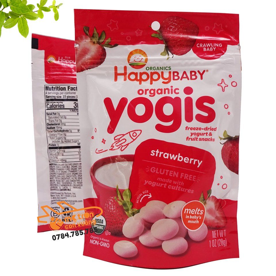 Sữa chua khô Happy Baby vị dâu (8 tháng+)