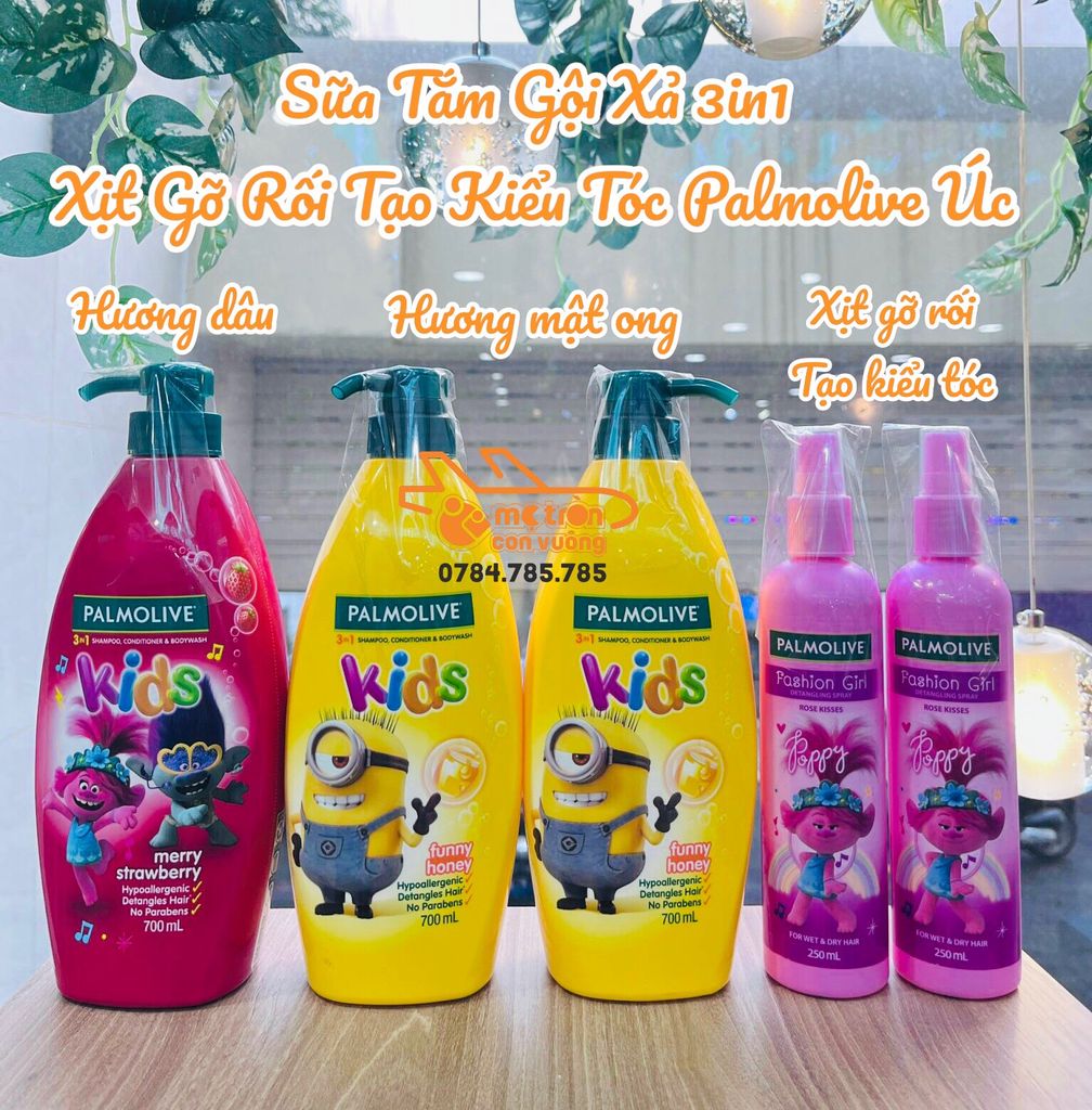 Tắm, gội & xả Palmolive kid hương mật ong - 700ml