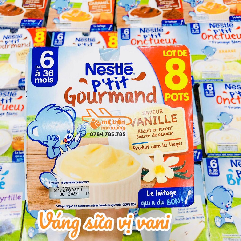 Váng sữa Nestle vị Vani (8x100g) - 6th+