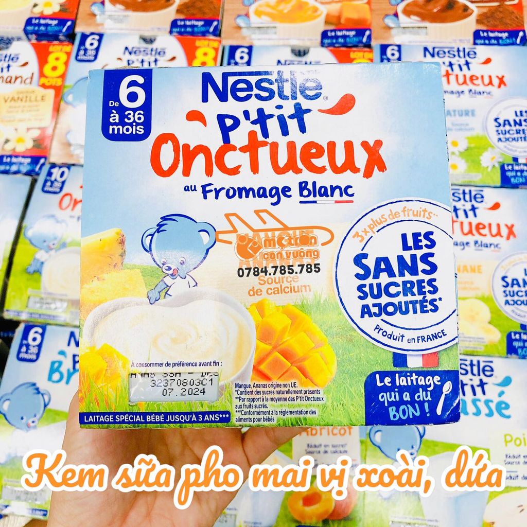 Kem sữa phô mai vị xoài dứa Nestle - 6th+