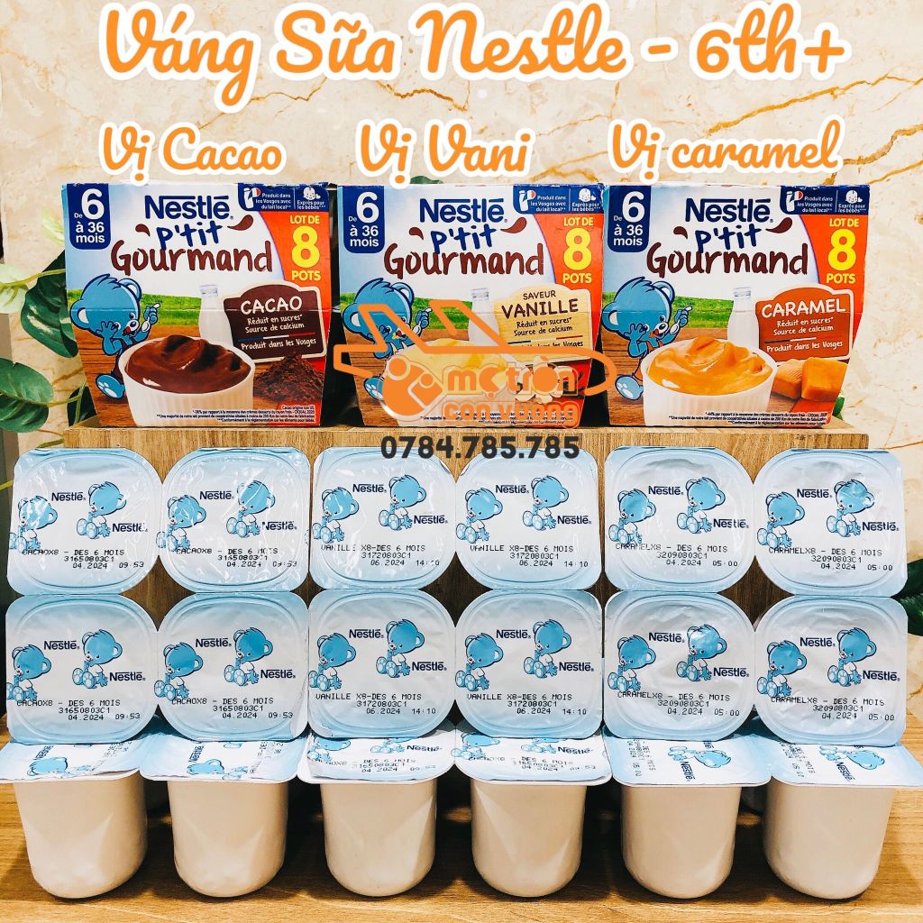 Váng sữa Nestle vị Caramen (8x100g) - 6th+