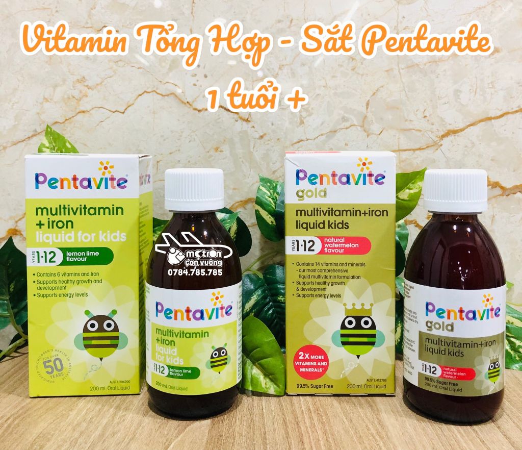 Pentavite Gold Vitamin tổng hợp + Sắt 200ml (1-12 tuổi)