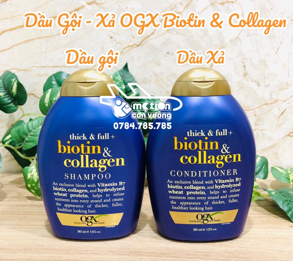 Sét dầu gội - xả collagen Biotin (385mlx2)